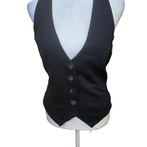 Bebe Black Vest With Back Detail - Picture 1 of 6